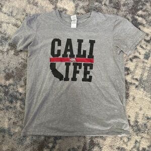Gildan Gray Cali Life Short Sleeve Tee